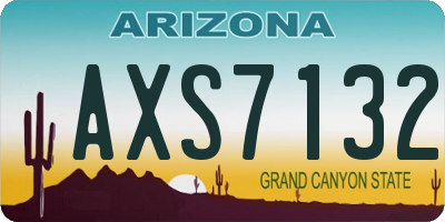 AZ license plate AXS7132