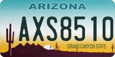AZ license plate AXS8510