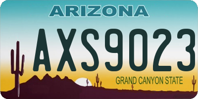 AZ license plate AXS9023