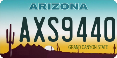 AZ license plate AXS9440