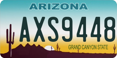 AZ license plate AXS9448