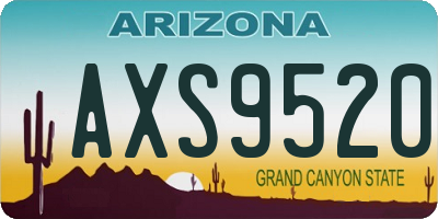 AZ license plate AXS9520