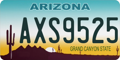 AZ license plate AXS9525