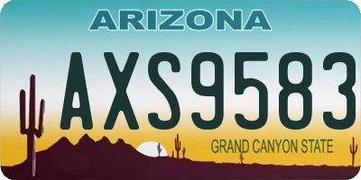 AZ license plate AXS9583