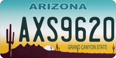 AZ license plate AXS9620