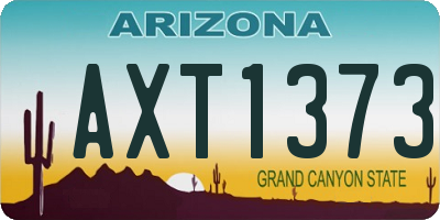 AZ license plate AXT1373