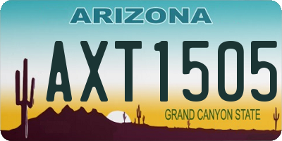 AZ license plate AXT1505