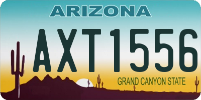 AZ license plate AXT1556