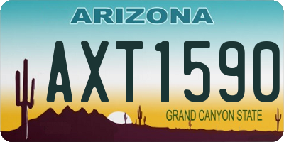 AZ license plate AXT1590
