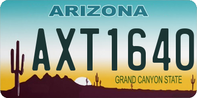 AZ license plate AXT1640
