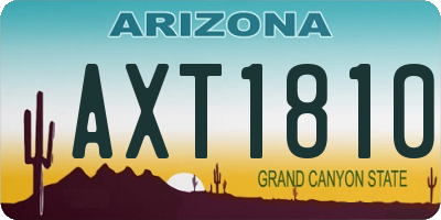 AZ license plate AXT1810
