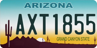 AZ license plate AXT1855