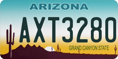 AZ license plate AXT3280