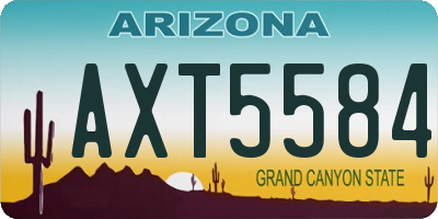AZ license plate AXT5584
