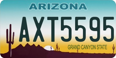 AZ license plate AXT5595