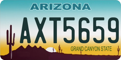 AZ license plate AXT5659