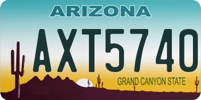 AZ license plate AXT5740