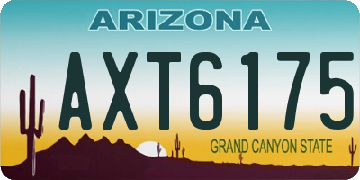 AZ license plate AXT6175
