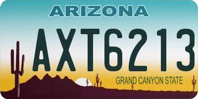 AZ license plate AXT6213