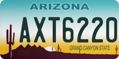 AZ license plate AXT6220