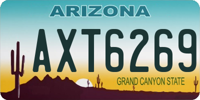 AZ license plate AXT6269