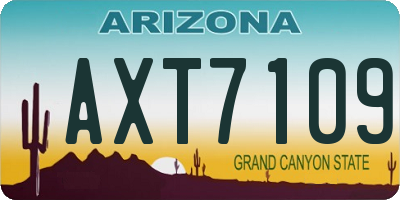 AZ license plate AXT7109