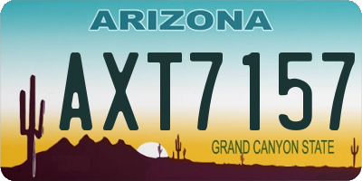 AZ license plate AXT7157