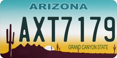 AZ license plate AXT7179
