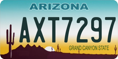 AZ license plate AXT7297