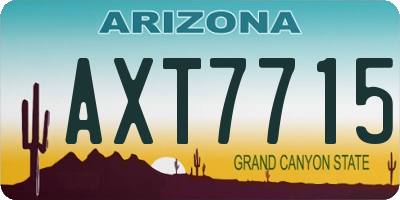 AZ license plate AXT7715
