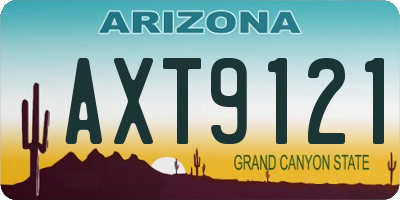 AZ license plate AXT9121