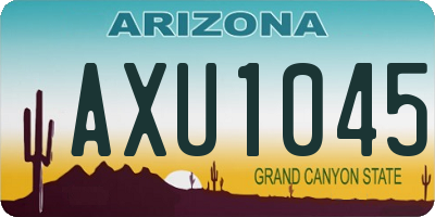 AZ license plate AXU1045