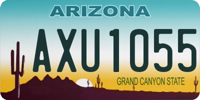 AZ license plate AXU1055