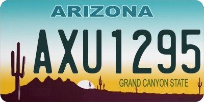AZ license plate AXU1295