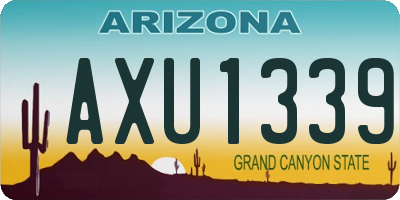 AZ license plate AXU1339