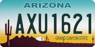 AZ license plate AXU1621