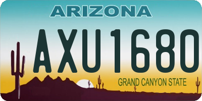 AZ license plate AXU1680