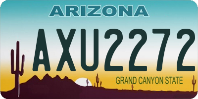 AZ license plate AXU2272