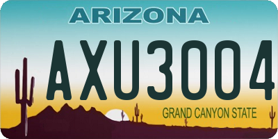 AZ license plate AXU3004