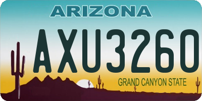 AZ license plate AXU3260