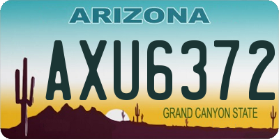 AZ license plate AXU6372