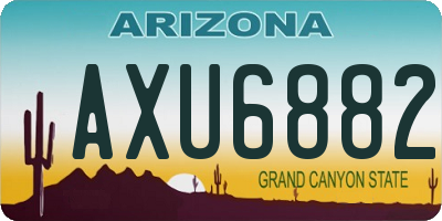 AZ license plate AXU6882