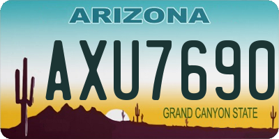AZ license plate AXU7690