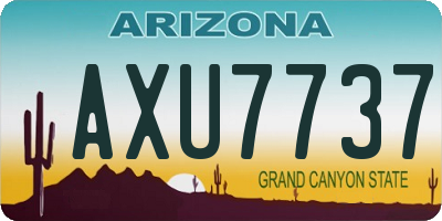 AZ license plate AXU7737