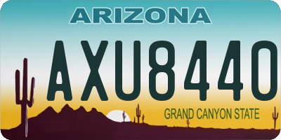 AZ license plate AXU8440