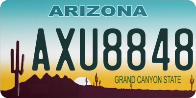AZ license plate AXU8848
