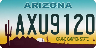 AZ license plate AXU9120