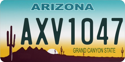 AZ license plate AXV1047