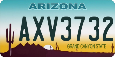 AZ license plate AXV3732