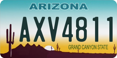 AZ license plate AXV4811